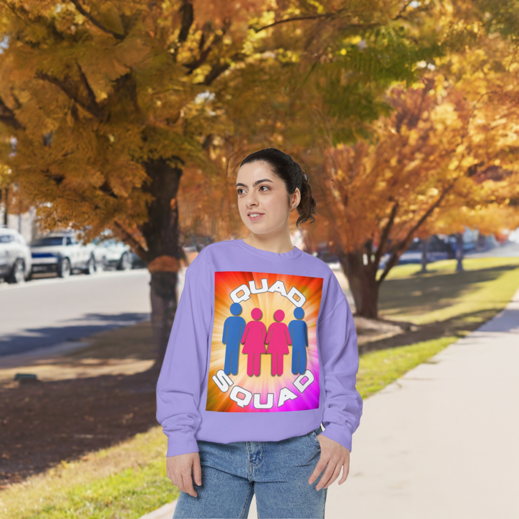 "Quad Squad" Unisex Garment-Dyed Sweatshirt