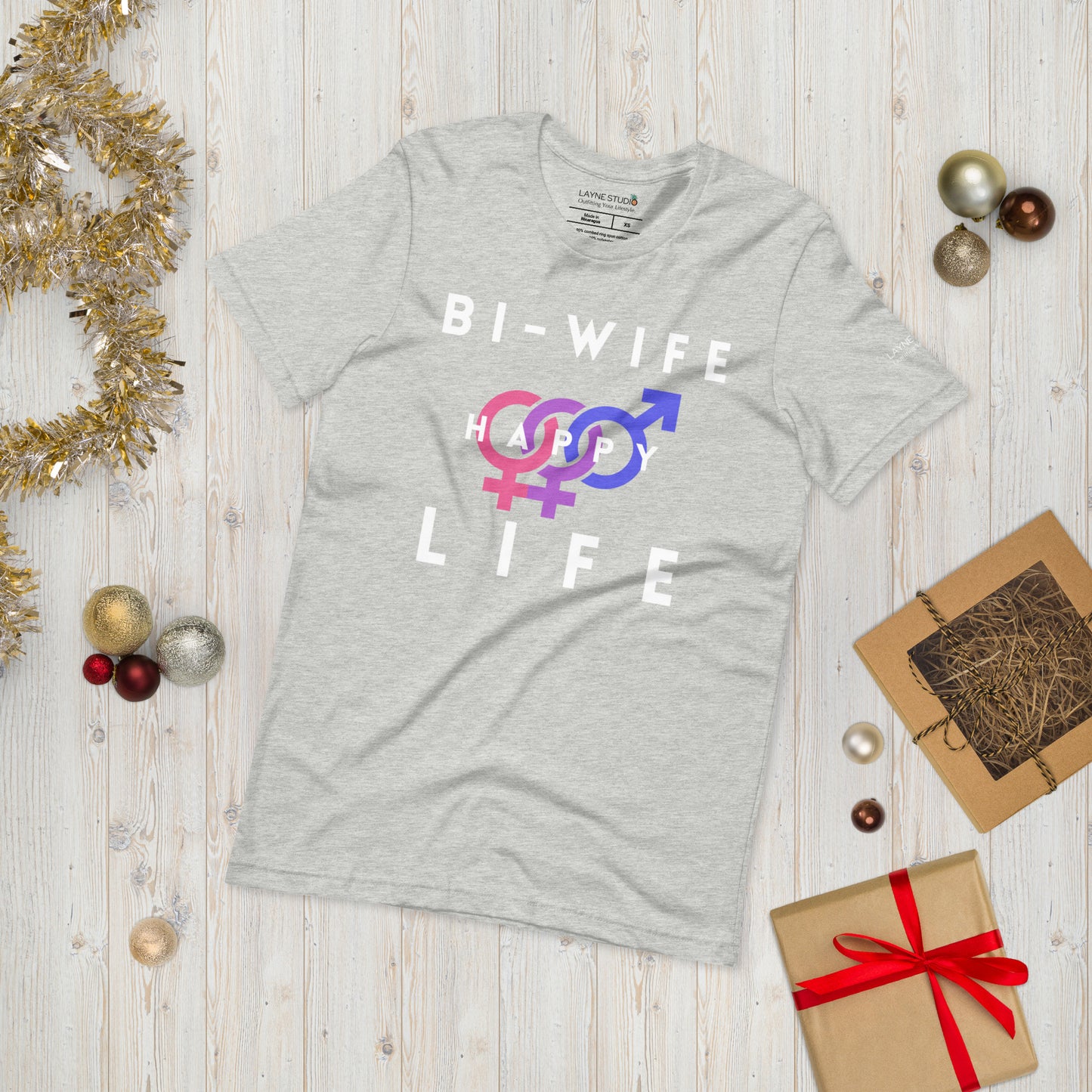 “Bi-Wife, Happy Life” Women's Graphic Tee