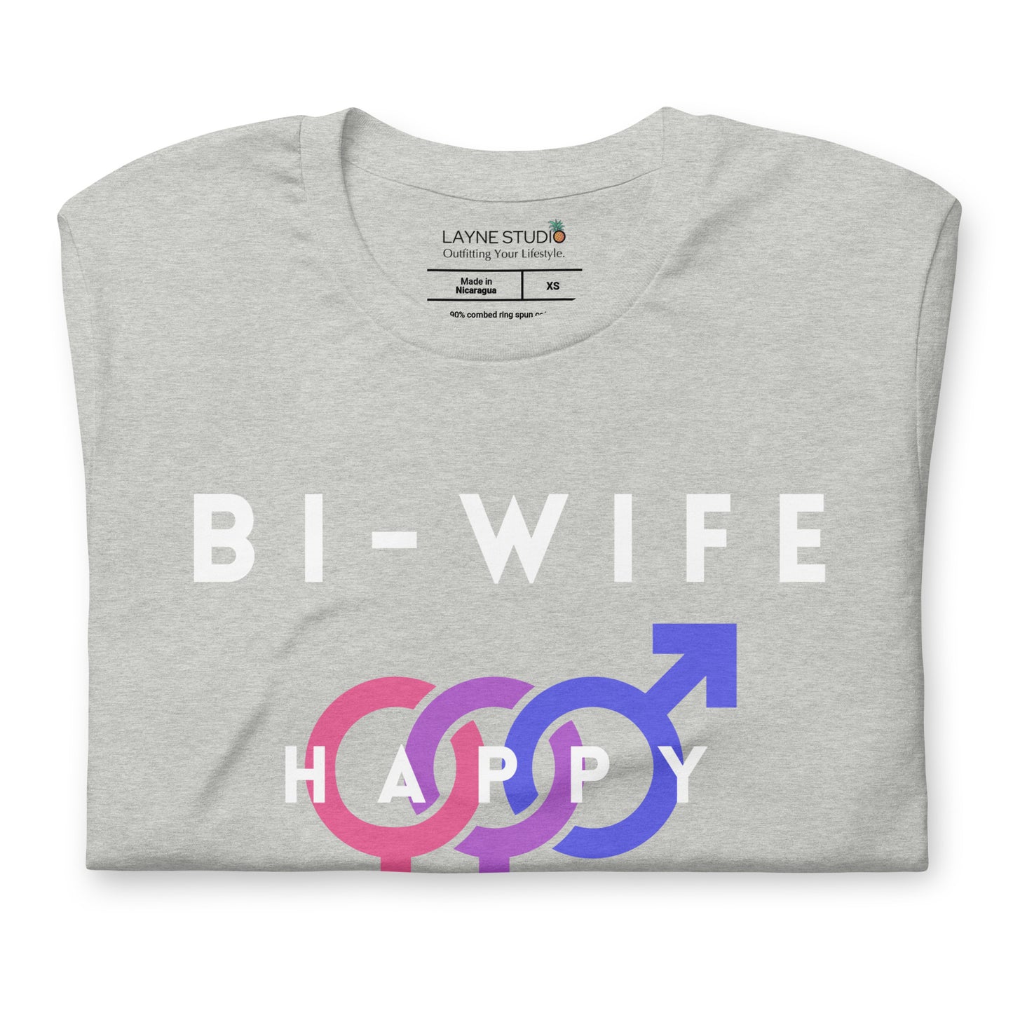 “Bi-Wife, Happy Life” Women's Graphic Tee