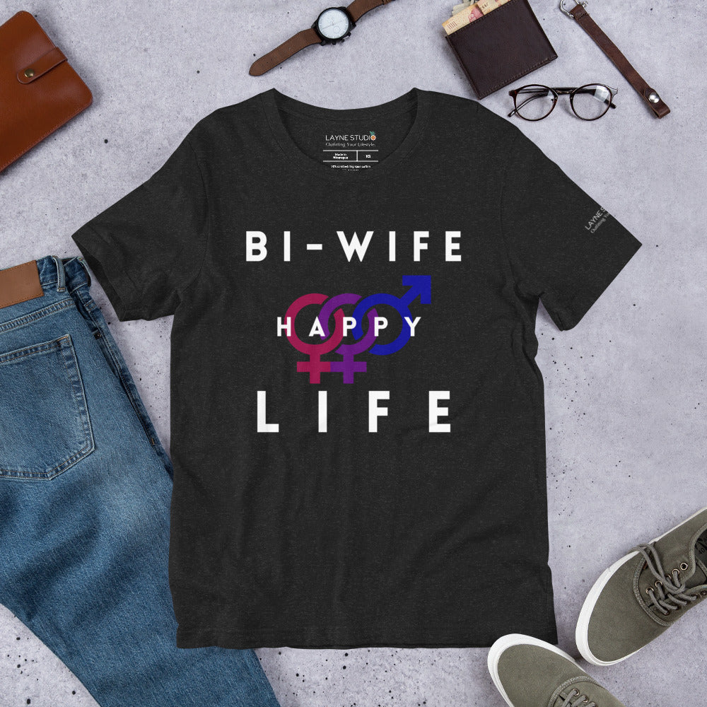 “Bi-Wife, Happy Life” Women's Graphic Tee