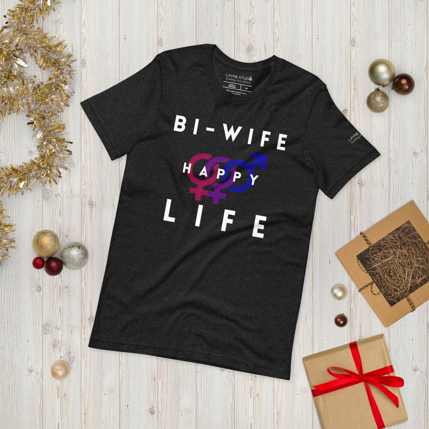 “Bi-Wife, Happy Life” Women's Graphic Tee