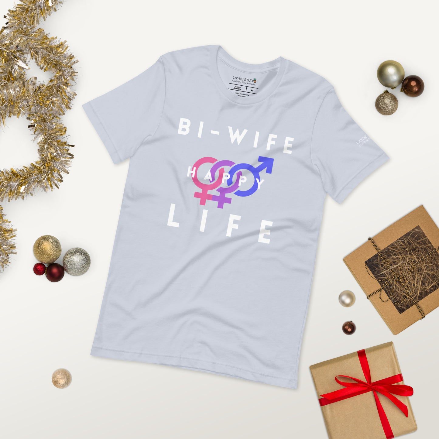 “Bi-Wife, Happy Life” Women's Graphic Tee