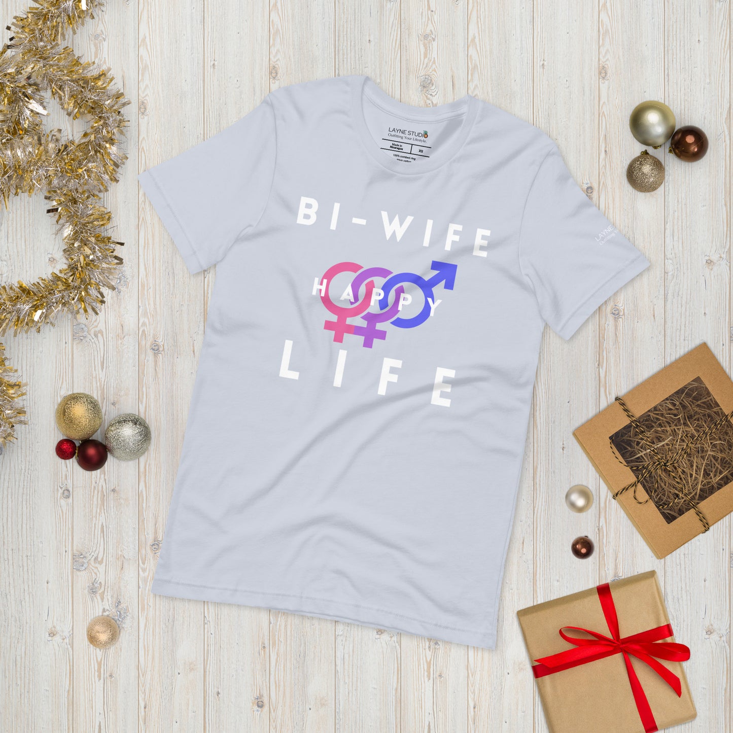 “Bi-Wife, Happy Life” Women's Graphic Tee