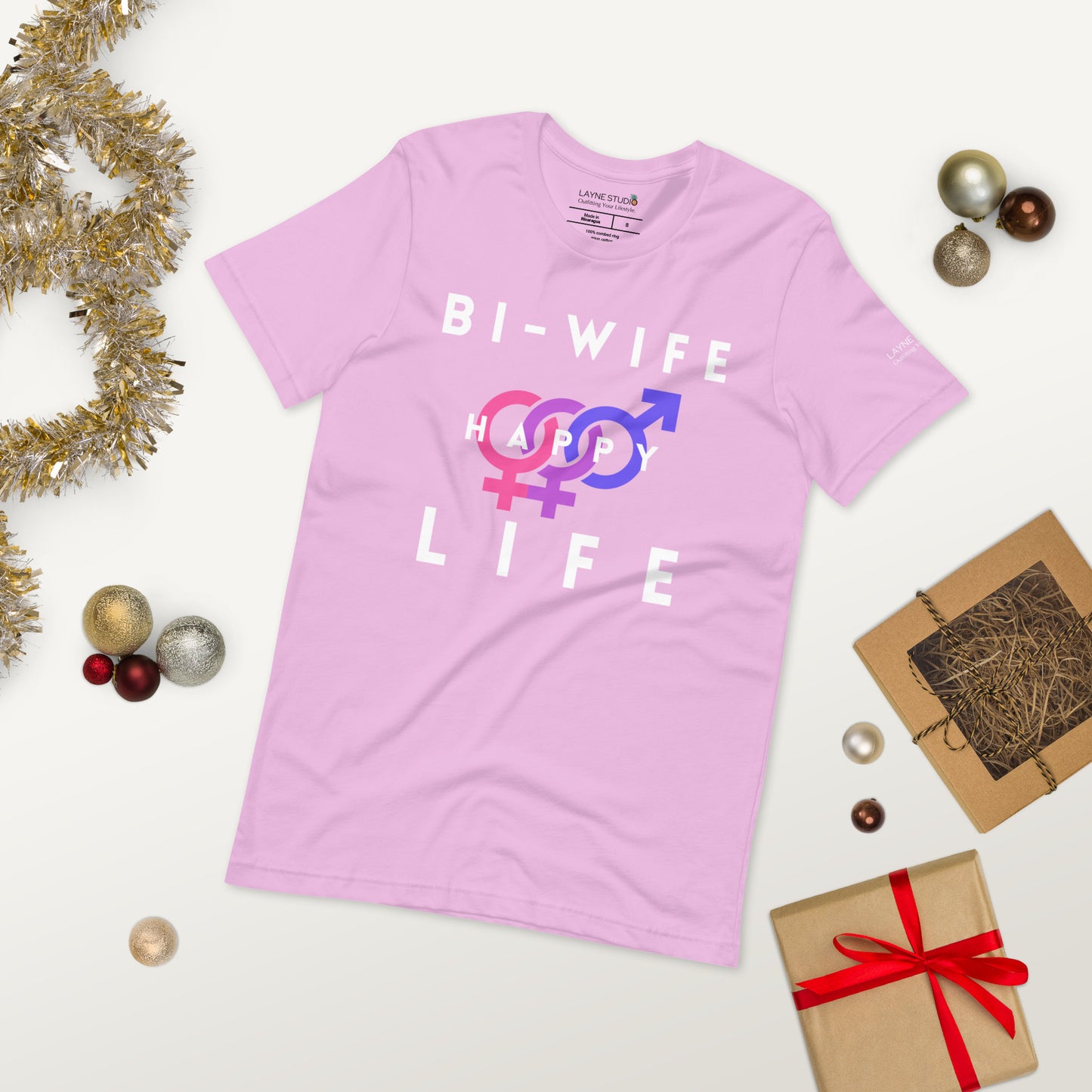 “Bi-Wife, Happy Life” Women's Graphic Tee