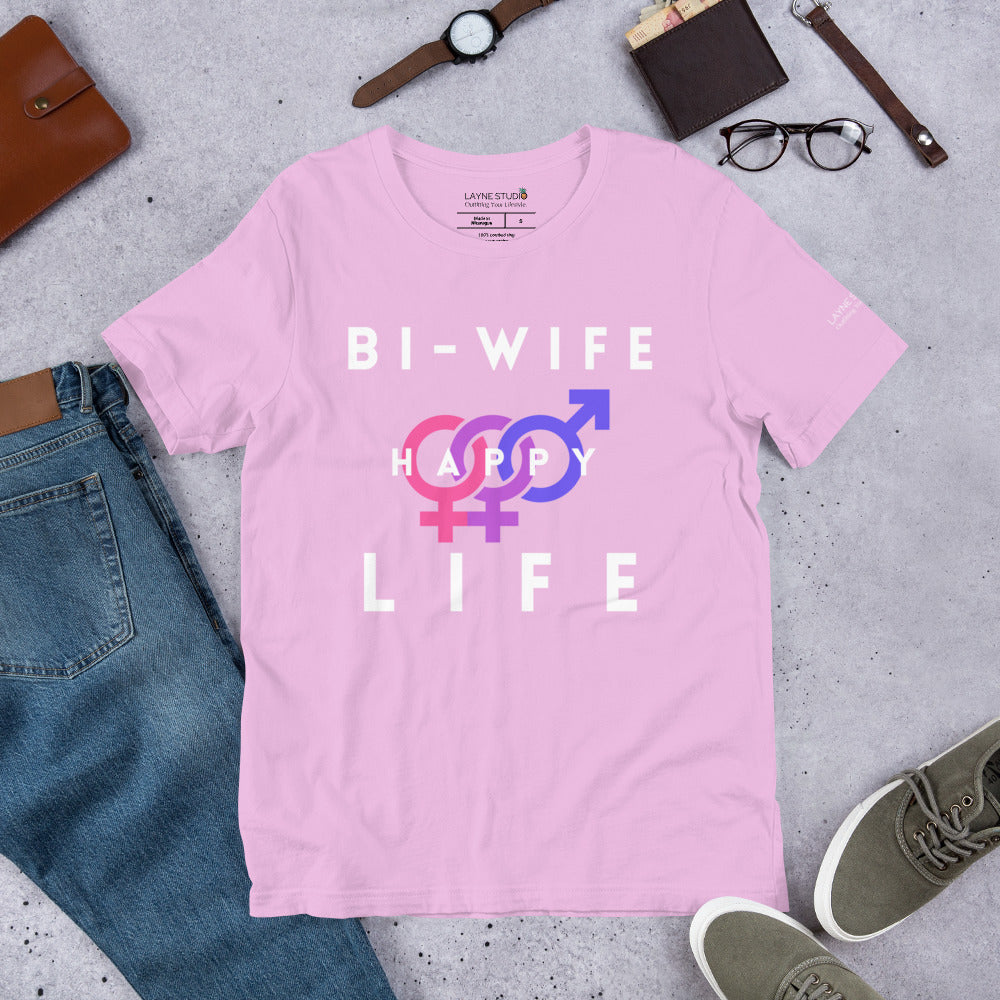 “Bi-Wife, Happy Life” Women's Graphic Tee