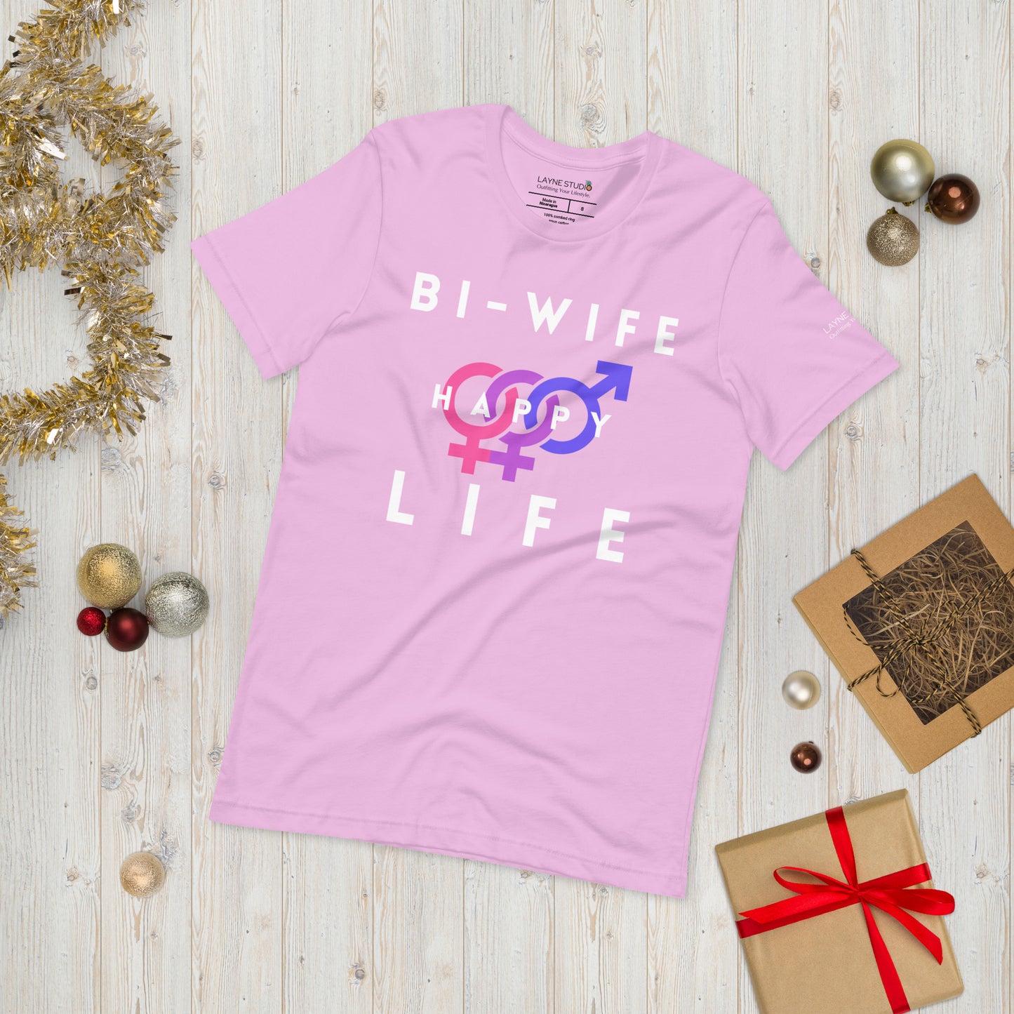 “Bi-Wife, Happy Life” Women's Graphic Tee