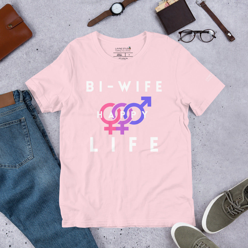 “Bi-Wife, Happy Life” Women's Graphic Tee