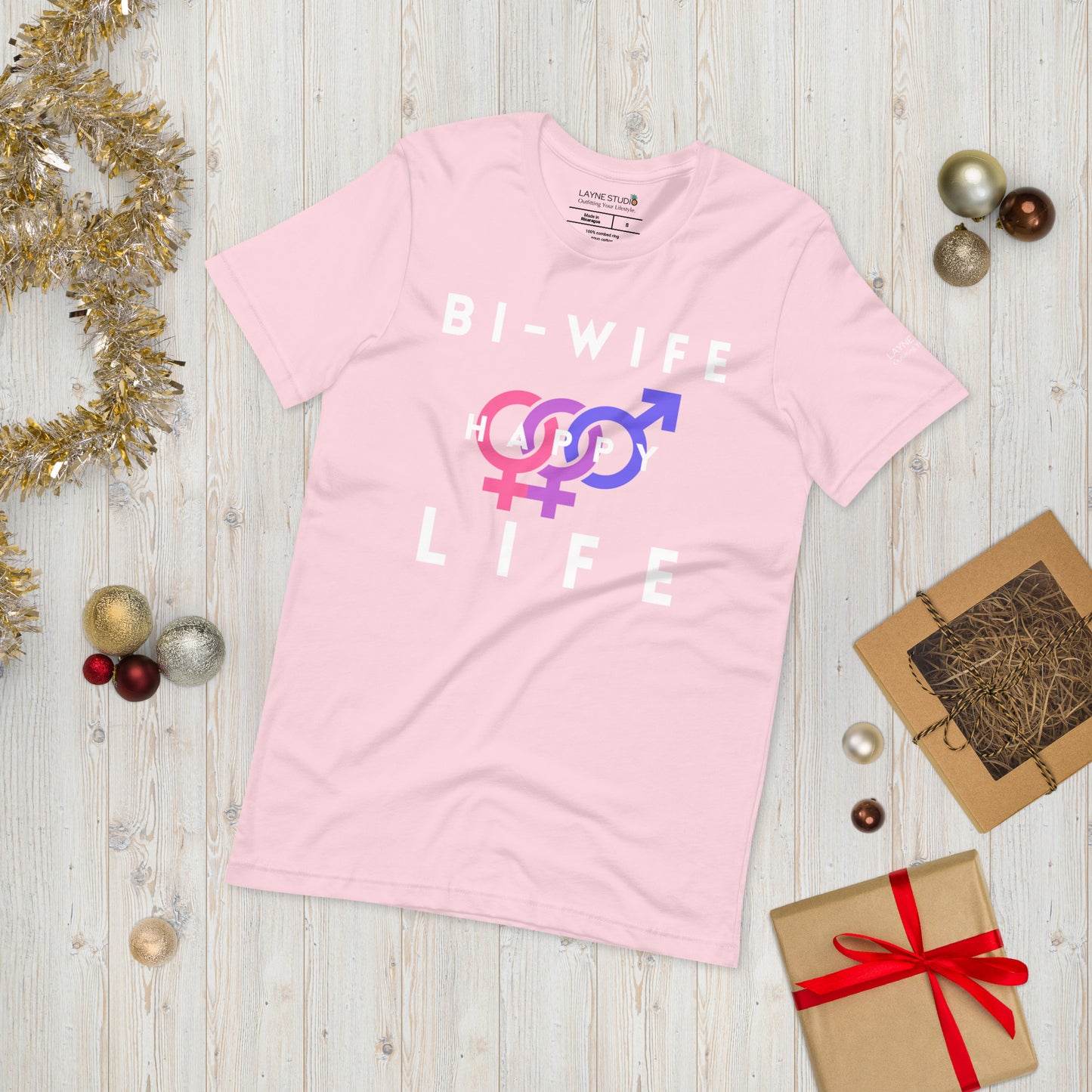 “Bi-Wife, Happy Life” Women's Graphic Tee